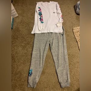 PINK jogger outfit size Large brand new